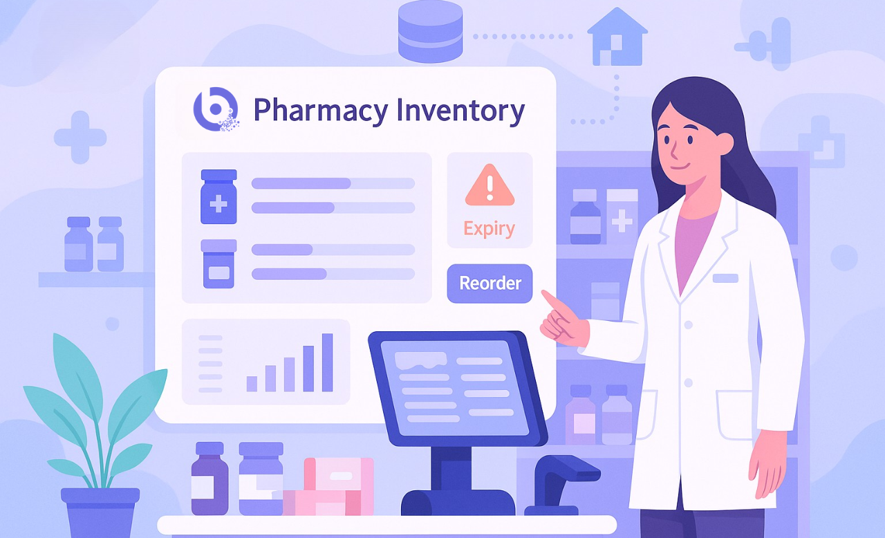 A Pharmacist analyzing a medicine packaging a medical store